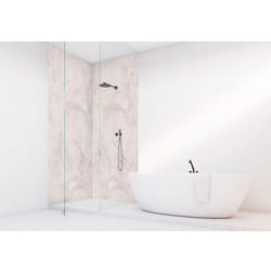 Panneau mural vipanel Rénovation rapide pour salle de bain, Marbre rosé finition velours 150 x 255 cm, ep. 3 mm