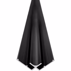 Profilé de finition pour panneaux VIPANEL Pour panneaux 3mm d’épaisseur Longueur 2,5 mètres Finition noir