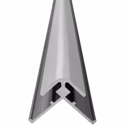 Profilé de finition pour panneaux VIPANEL Pour panneaux 3mm d’épaisseur Longueur 120 cm Finition aluminium mat Angle 90° exté ...