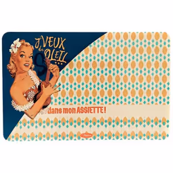 Set PVC de table Rectangulaire Dim : 43.5 x 28 cm PVC