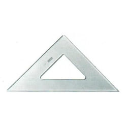 Equerre Plexiglas antitache 3mm non graduée 45°  n° 2045 A ( 20cm )