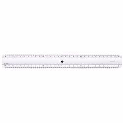 Triple decimetre 2 biseautee transparent gx32