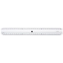 Triple decimetre 2 biseautee transparent gx32