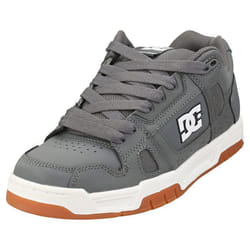 DC Shoes STAG - Baskets de Skate en Cuir Gris Fumée pour Hommes