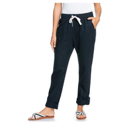 Pantalon Cargo en Lin - ROXY - On The Seashore - Taille L - Noir - Femme
