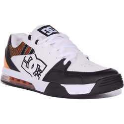 Baskets de skate en cuir blanc multi - DC SHOES - Versatile - Semelle UNILITE - Air Bag 180°