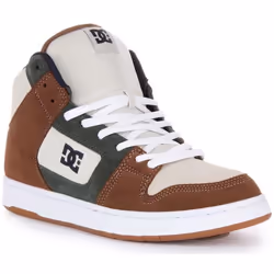 Baskets Manteca 4 Hi S en daim cuir pour unisexe - DC SHOES - Brun beige - Lacets - Plat - Adulte