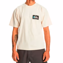 T-shirt pour homme - QUIKSILVER - 100% coton biologique - Manches courtes - Couleur Blanco-wdw0