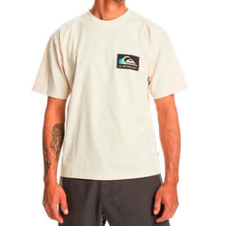 T-shirt pour homme - QUIKSILVER - 100% coton biologique - Manches courtes - Couleur Blanco-wdw0