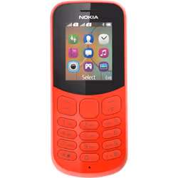 Nokia 130, Barre, Double SIM, 4,57 cm (1.8"), Bluetooth, 1020 mAh, Rouge