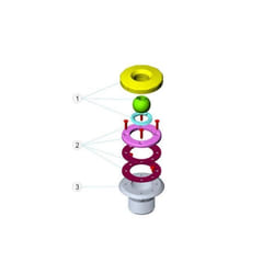 Bouche de refoulement pour piscine liner - ASTRAL - Grise