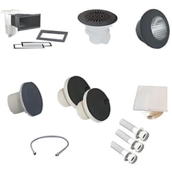 Kit n°1 pièces à sceller gris anthracite pour piscine béton