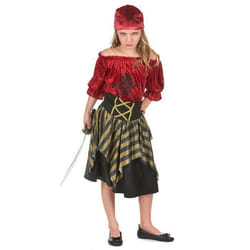 Déguisement pirate fille - Jadeo - rayures dorées - multicolore