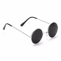 JADEO 3L7MC106, Lunettes de déguisement, Adulte, Unisexe, Noir, Chrome, Soirée à thème