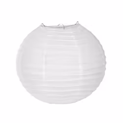 Lanterne japonaise blanche 25 cm - Blanc