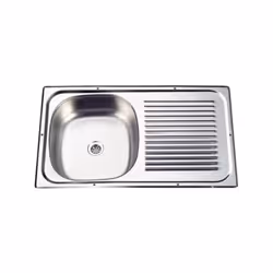 Evier - GENERIQUE - DOMETIC - Inox - 600 x 350 mm - 1 bac - A droite
