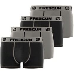 Lot de 4 Boxers garçon coton Gris