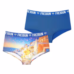 Lot de 2 shortys fille Romantic Cities Bleu