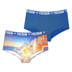 Lot de 2 shortys fille Romantic Cities Bleu