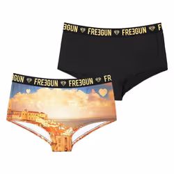 Lot de 2 shortys fille Romantic Cities Orange