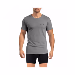 Pierrecardin - T-shirt Homme Coton Aucun Signature Régular Col rond Manches courtes - Gris (Pièce)