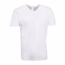 T-shirt homme en col rond avec broderie signature sur la poitrine