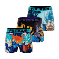 Lot de 3 boxers enfant Dragon Ball Beerus Goku Vegeta Vegeto