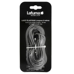 Lacet élastique - LAFUMA - 8 m - Gris Orage - Résistant - Universel - Facile à utiliser