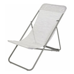 Carrefour 3614210025837 chaise d'extérieur Terrace Siège respirant Dossier grillagé Acier Beige