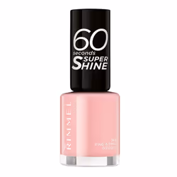 Rimmel 60 Seconds Super Shine Nail Polish, Rose, Ring a Ring O'Roses, Coloration, Bouteille, Brosse, Femmes