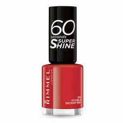 Rimmel 60 Seconds Super Shine Nail Polish, 310 Double Decker Red, Butyl Acetate, Ethyl Acetate, Nitrocellulose, Acetyl Tribut ...