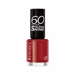 Rimmel 60 Seconds Super Shine 320 Rapid Ruby 8ml, 8 ml, Rouge, Rapid Ruby, Coloration, Opaque, Brosse
