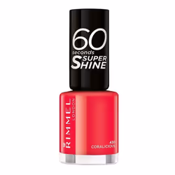 Rimmel 60 Seconds Super Shine 430 Coralicious 8ml, 8 ml, Rose, Coralicious, Coloration, Gloss, Bouteille