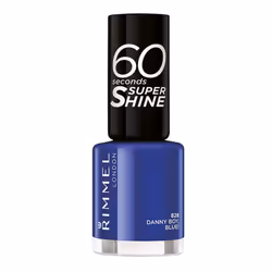 Rimmel 60 Seconds Super Shine Nail Polish, 828 Danny Boy, Blue!, Butyl Acetate, Ethyl Acetate, Nitrocellulose, Acetyl Tributy ...