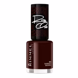 Rimmel 60 seconds Rita’s shades of black 901 Darkest Desires 8ml, 8 ml, Marron, Darkes Desires, Coloration, Bouteille, 240 h