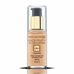 Max Factor Facefinity All Day Flawless 3 in 1, Flacon pompe, Crème, Universel, Anti-poches, Anti-irritation, Matifiant, Amorç ...