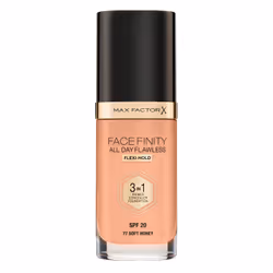Max Factor Facefinity All Day Flawless 3In1, Soft Honey, 30 ml, Flacon pompe, Crème, Universel, Anti-brillance, Matifiant, Am ...