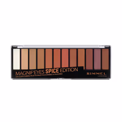 Rimmel Palette Magnif’eyes Spice Edition 14g, Crème, Fumé, Marron, Spice Edition, 12 couleurs, Brillant, Mat, Satin