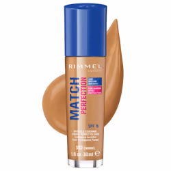 Rimmel Match Perfection 502 Caramel 30ml, Bouteille, Liquide, Tous types de peau, Anti-poches, Anti-imperfections, Hydratant, ...