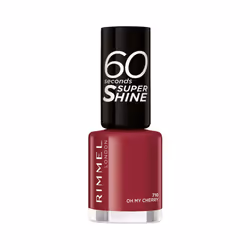 Rimmel 60 Seconds Super Shine Oh My Cherry 710 8 ml, 8 ml, Bourgogne, Oh My Cherry, Coloration, Gloss, Bouteille
