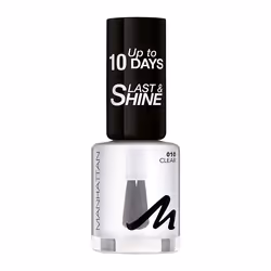 Manhattan Cosmetics Last &amp; Shine 010 Clear 8ml, 8 ml, Transparent, Clear, Coloration, Transparent, Bouteille