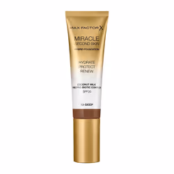 Max Factor Miracle Second Skin 13 Deep 30ml, Tube, Crème, Tous types de peau, Hydratant, Protection, Profond, Deep