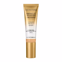 Max Factor Miracle Second Skin 04 Light Medium 30ml, Tube, Crème, Tous types de peau, Hydratant, Protection, Légère, Moyenne, ...