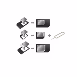 Akashi ALTSIMADAPT3WH SIM / flash adaptateur de carte mémoire Adaptateur carte sim