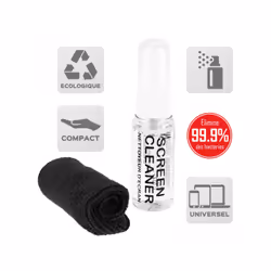 Akashi ALTSCRCL30FBR kit de nettoyage pour ordinateur LCD/LED/Plasma Pulvérisateur et chiffon sec de nettoyage d'équipement électronique 30 ml