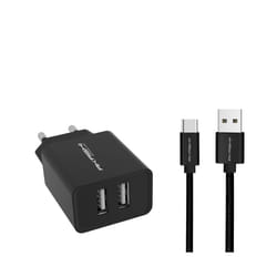 Akashi ALTACTYPEC2AB chargeur d'appareils mobiles Universel Noir Secteur Intérieure