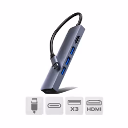Altadif ALTHUB4IN1TC station d'accueil USB 3.2 Gen 1 (3.1 Gen 1) Type-C Acier inoxydable