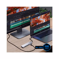 Altadif ALTHUB4IN1TC station d'accueil USB 3.2 Gen 1 (3.1 Gen 1) Type-C Acier inoxydable - Vue supplémentaire 4