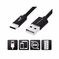 Altadif ALTCABLUSBTCLG câble USB 2 m USB A USB C Noir