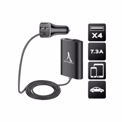 Altadif ALTCARCH4USB, Allume-cigare, 1,8 m, Noir